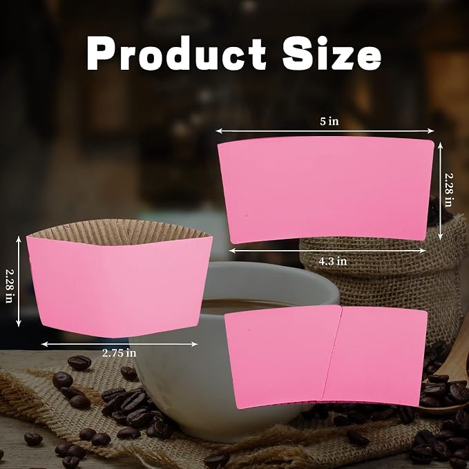 Disposable Coffee Cup Sleeves Corrugated Kraft Paper Coffee Cup Sleeves Holder - Image 6