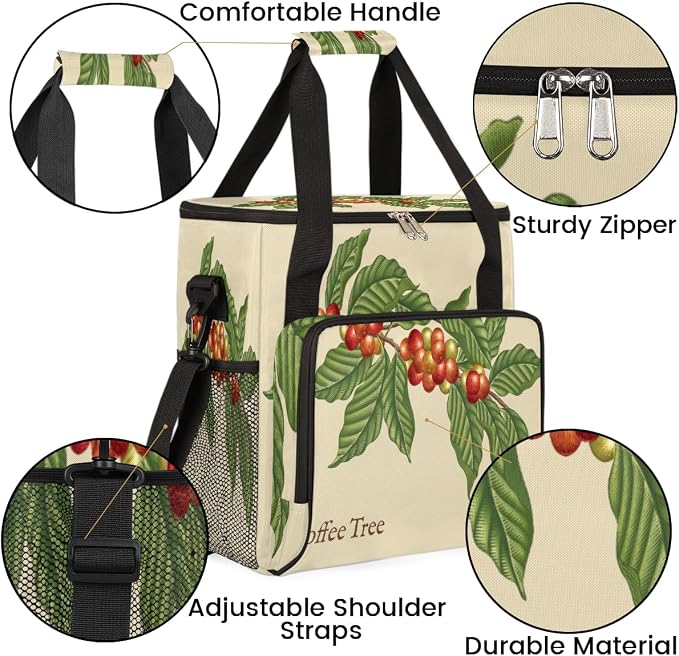 Coffee Tree Coffee Maker Carring Bag Coffee Leaf Bean Travel Carrying Storage - Image 6