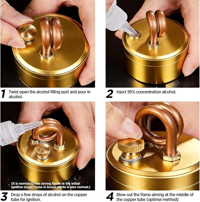 High-Power Mini Alcohol Stove Spirit Burner, Portable Aluminum Camping - Image 7
