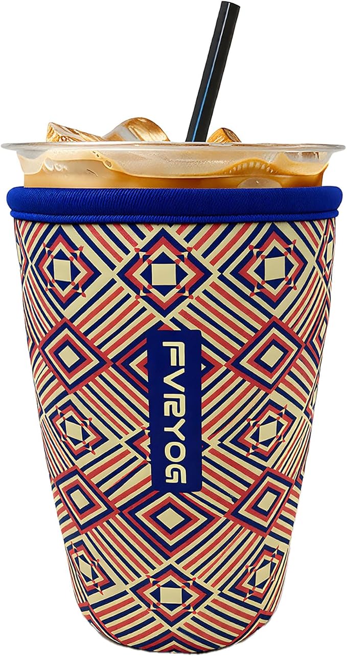 Reusable Insulated Neoprene Iced Coffee Sleeves by Fvryog