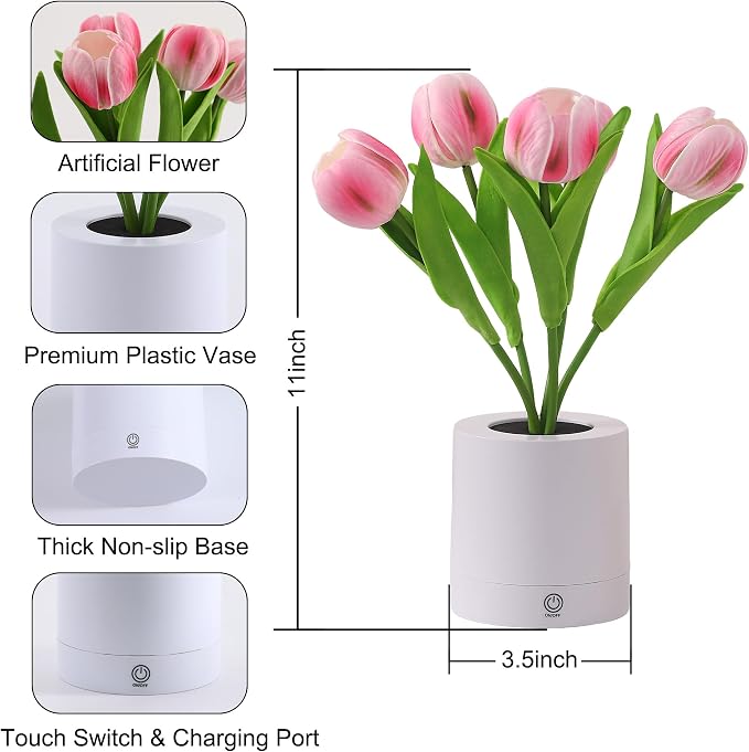 WSYEAR Tulip Lamp Gifts for Mom from Daughter, Christmas Birthday Gifts for - Image 4