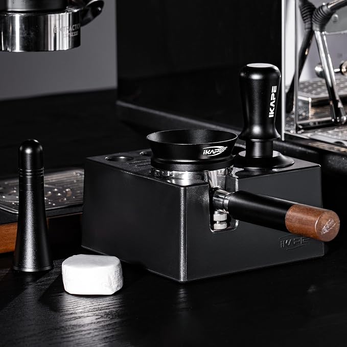 IKAPE 51mm Espresso Tamper Kit 4 in 1 Black, Complete Portafilter accessory set - Image 6