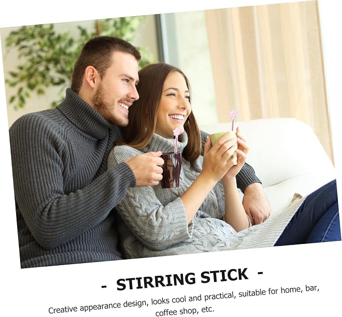 Flower Stirrer Milk Stirring Rod Juice Drink Muddler Swizzle Stick Elegant - Image 7