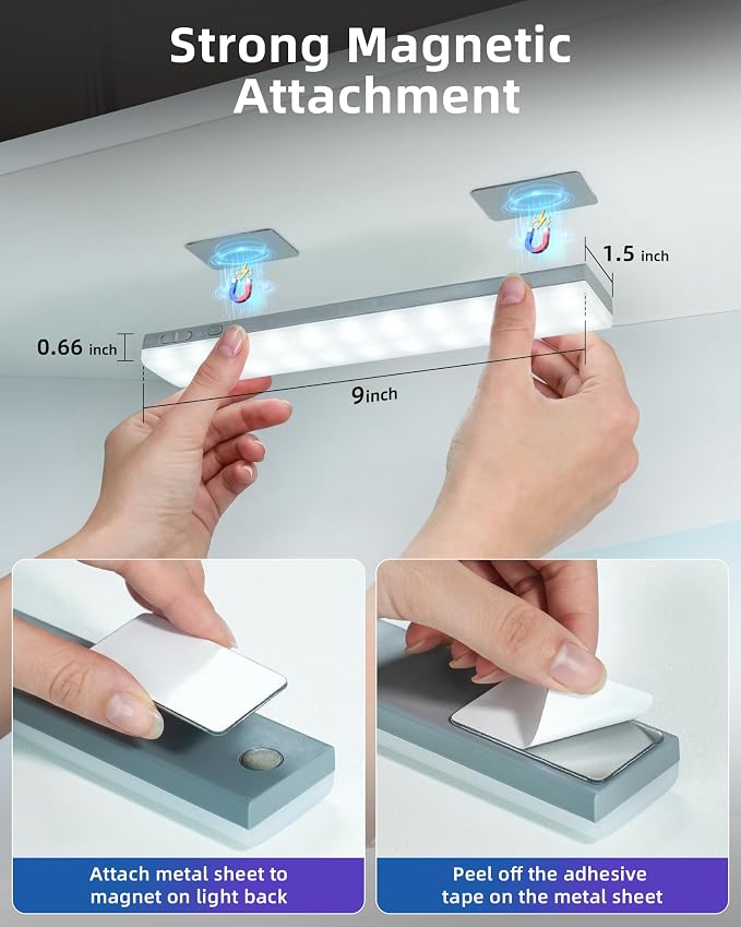 EZVALO 80RGB Color Changing Under Cabinet Lighting Wireless, 1800mAh - Image 8