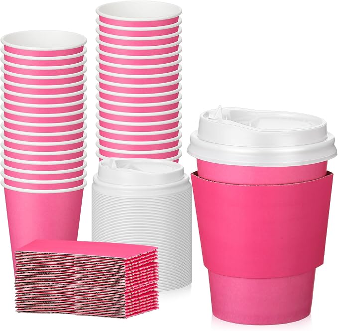 Patelai 48 Pcs 12 oz Disposable Coffee Cups by Patelai