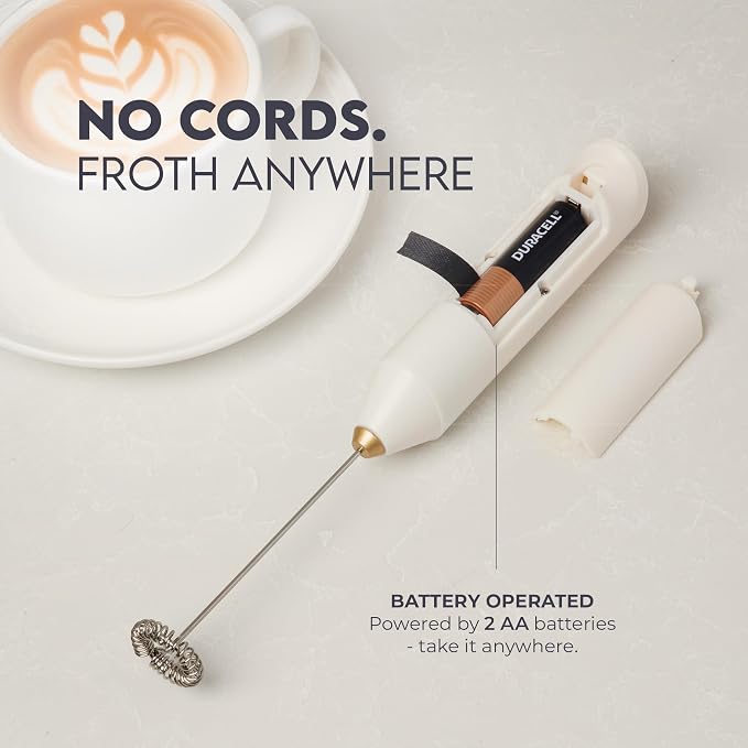 Zulay Kitchen Powerful Milk Frother AA Batteries Included – Ultra Fast Handheld - Image 4