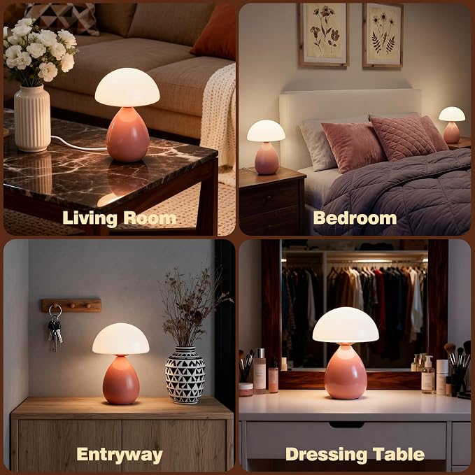 Mushroom Table Lamp for Bedroom, Small Lamp for Living Room, Nightstand - Image 6