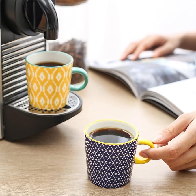 Selamica Ceramic 3.5 Oz Espresso Cups, Espresso Mugs 2.5 Inch Demitasse Cups - Image 5