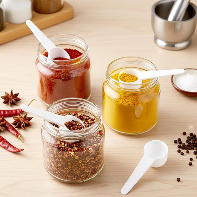 Foraineam 100 Pack Plastic Scoop Tablespoon Individually Wrapped, 20ml / 20cc - Image 2