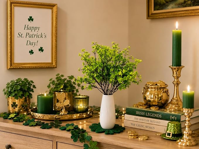 Mandy's 6 Bundles Artificial Green Baby’s Breath Flowers | 18.5 Inch Silk - Image 7