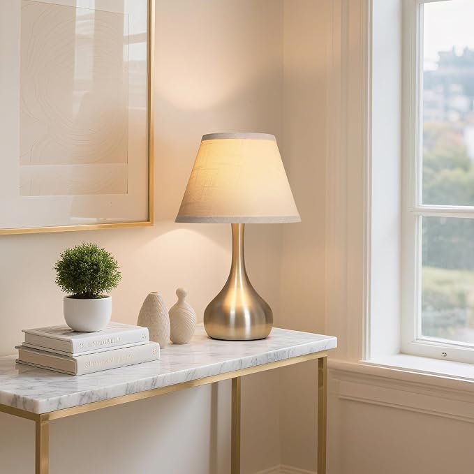 Touch Table Lamp for Bedroom Set of 2, 3-Way Dimmable Bedside Lamp for - Image 4