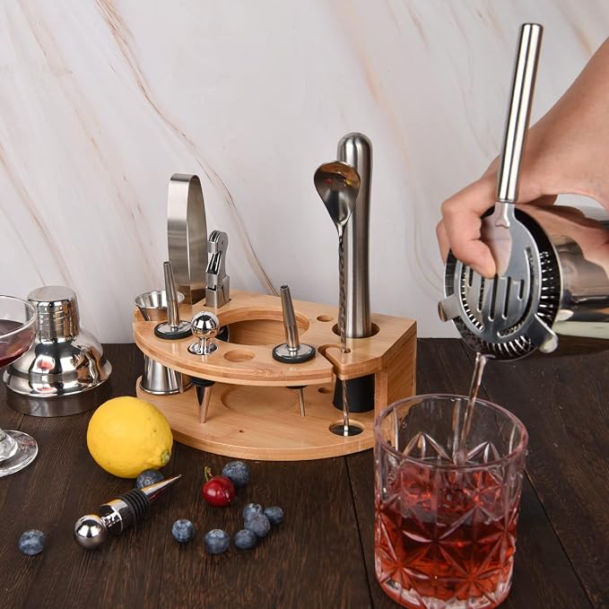 Cocktail Shaker Set, 12 Piece 25oz Bartender Kit - Image 6