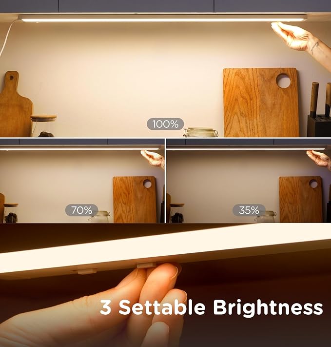 Tonlesm16 Inch Under Cabinet Lighting Plug in, 9W 120V 3 Color 3000K/4000K/5000K - Image 4
