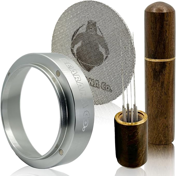 Coffee Espresso Accessories Kit: 51mm Dosing Funnel Ring, WDT Needle Distributor by Unknown