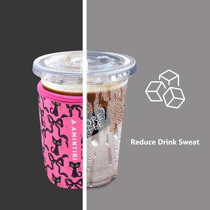 3 Pack Reusable Sleeve for Iced Coffee Cup, Coffee Neoprene Sleeve for Iced&Hot - Image 2