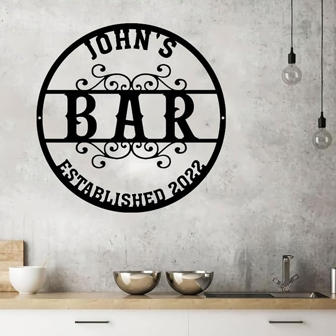 Personalized Bar Metal Wall Art - Image 4