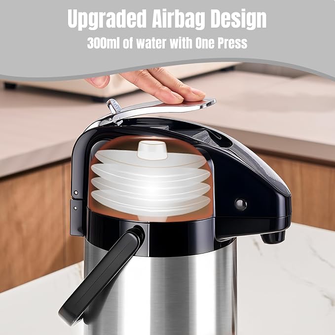 Upgraded Airpot Coffee Carafe - 84oz/2.5L Coffee Carafe - Image 2