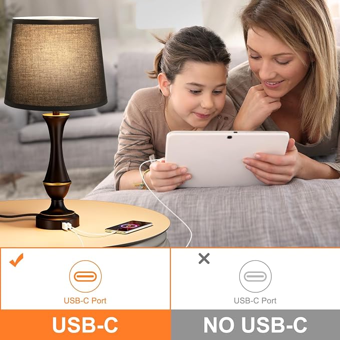 Seealle Upgraded Touch Lamps for Night Stands Set of 2 - Image 7