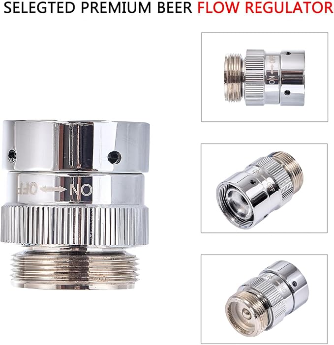 Beer Faucet Flow Control Adapter US Beer Tap Liquid and Foam Control Valve - Image 4
