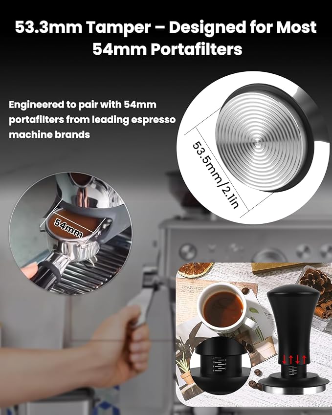 8 PCS Espresso Accessories Kit, 54mm Tamper Station - Image 4