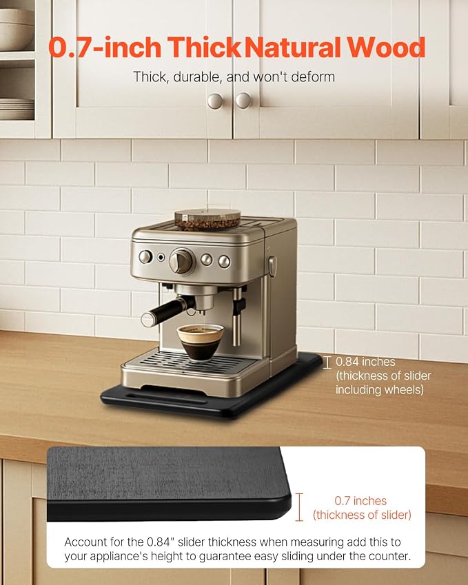 VEVOR Appliance Slider, Medium 14 x 9.5-inch, Rolling Sliding Tray - Image 4