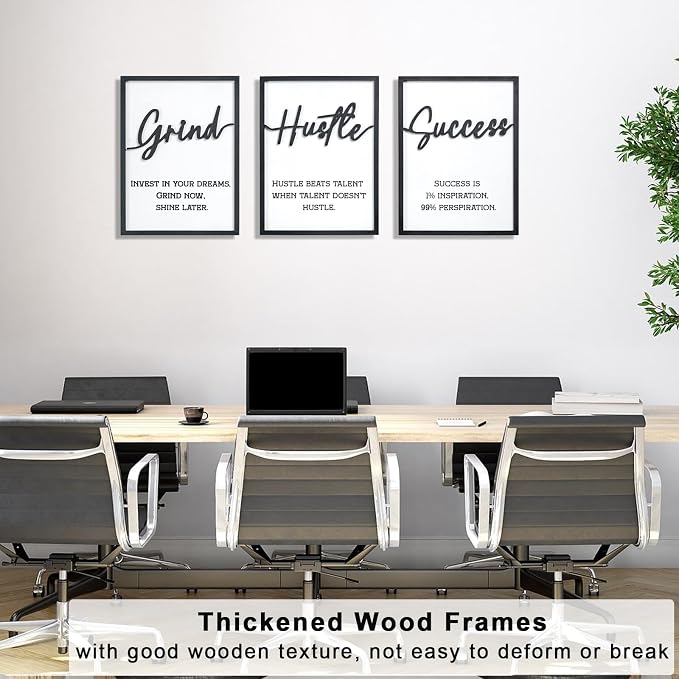 3D Wood Inspirational Office Wall Decor, Positive Quotes Wall Art - Image 4