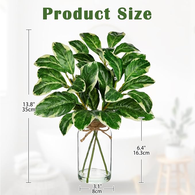 Real Touch Faux Greenery Stems in Vase - Image 7