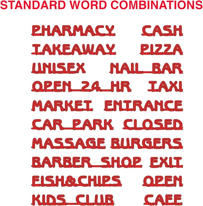 M&T Displays LED Marquee Letter Lights Modular Red Light Up Alphabet Initial N - Image 5