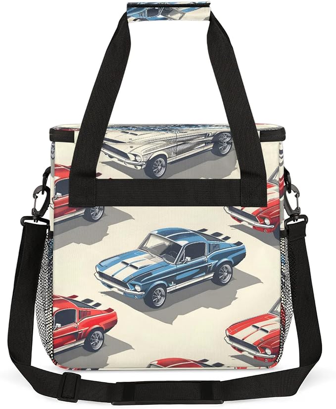 American Racing Car Coffee Maker Carring Bag, Large Insulated Storage Organizer - Image 5