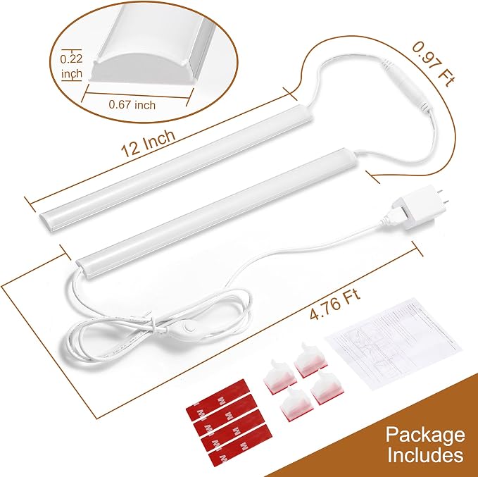 JUSJUBR Under Cabinet Lighting, USB Plug, Memory Function, Linkable Cabinet - Image 7