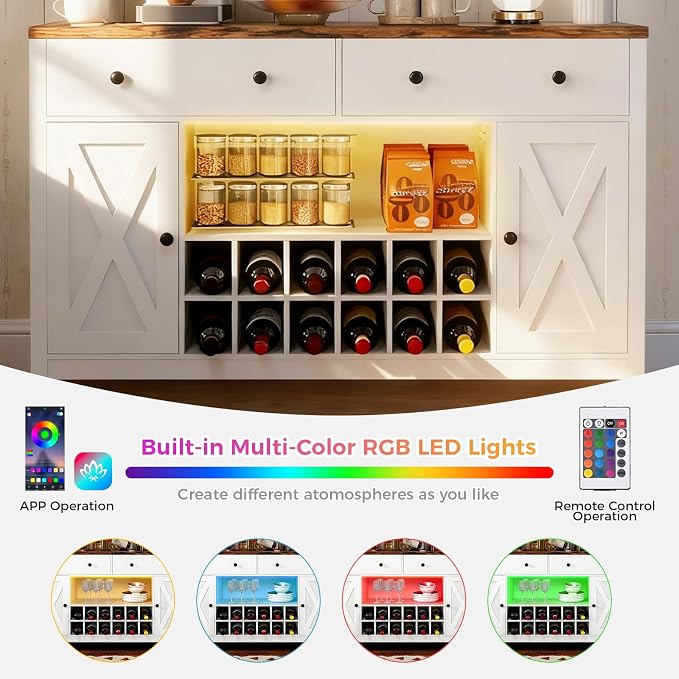 COMHOMA Coffee Bar Cabinet - Image 8