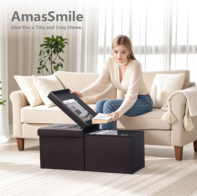 AmasSmile Footrest Ottoman Bench - Image 5