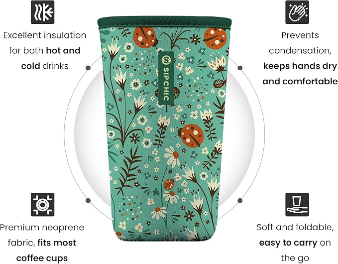 Iced Coffee Sleeve – Neoprene Reusable Cup Sleeves - Image 2