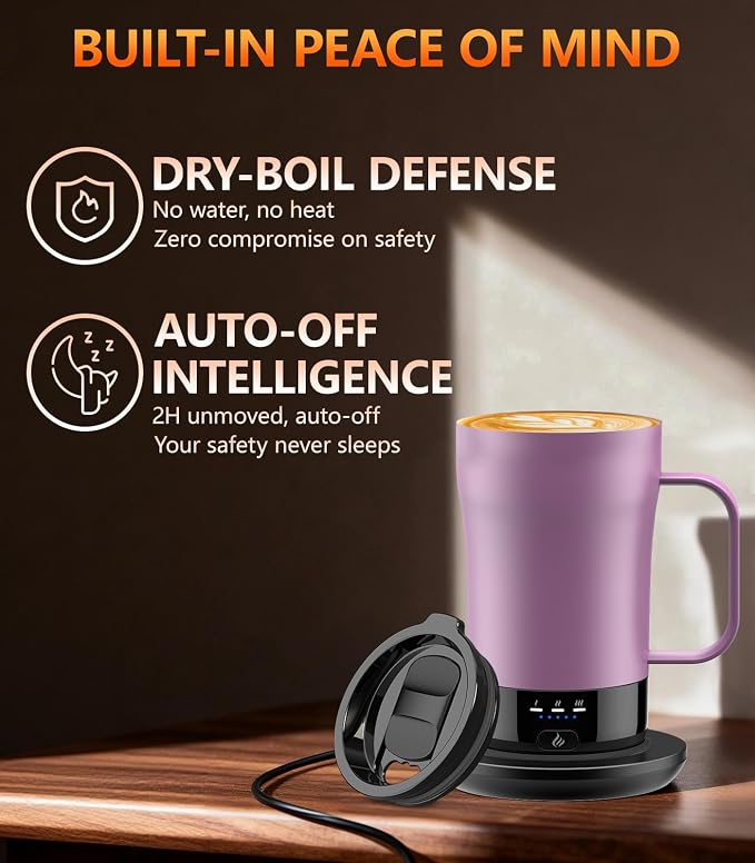 Self-Heating Coffee Mug, 14oz Heated Coffee Mug - Image 5