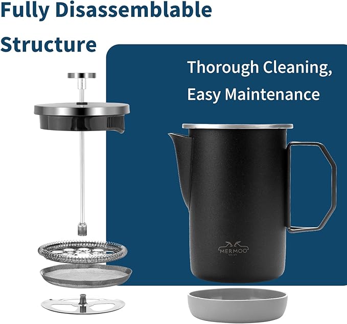 MERMOO YILAN Stainless Steel French Press - Image 2