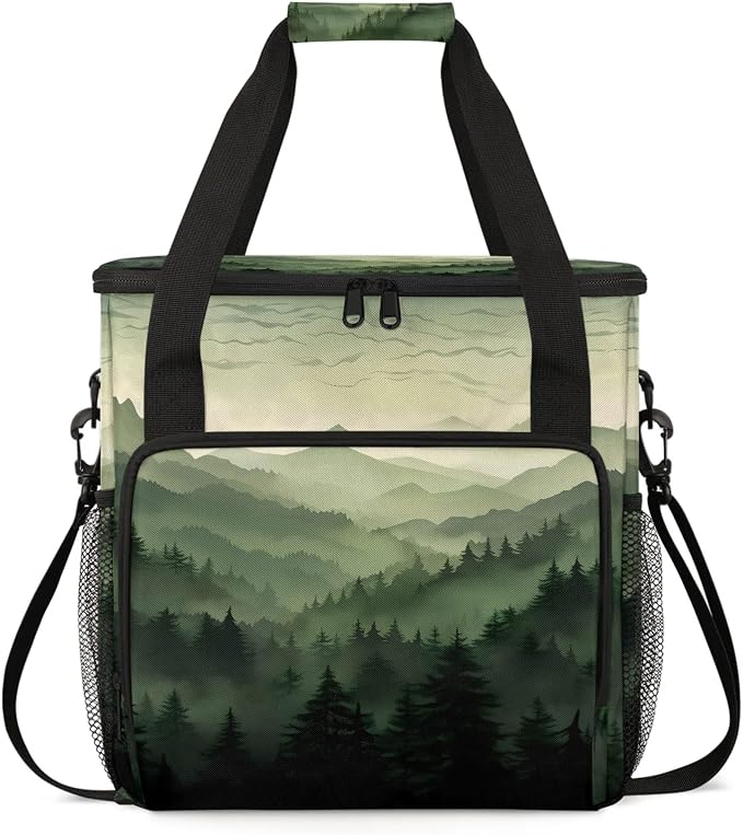 Green Misty Forest Coffee Maker Carring Bag, Large Insulated Storage Organizer by Home