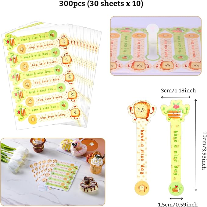 Beyonday 300pcs Handmade Lollipop Baking Stickers - Image 2