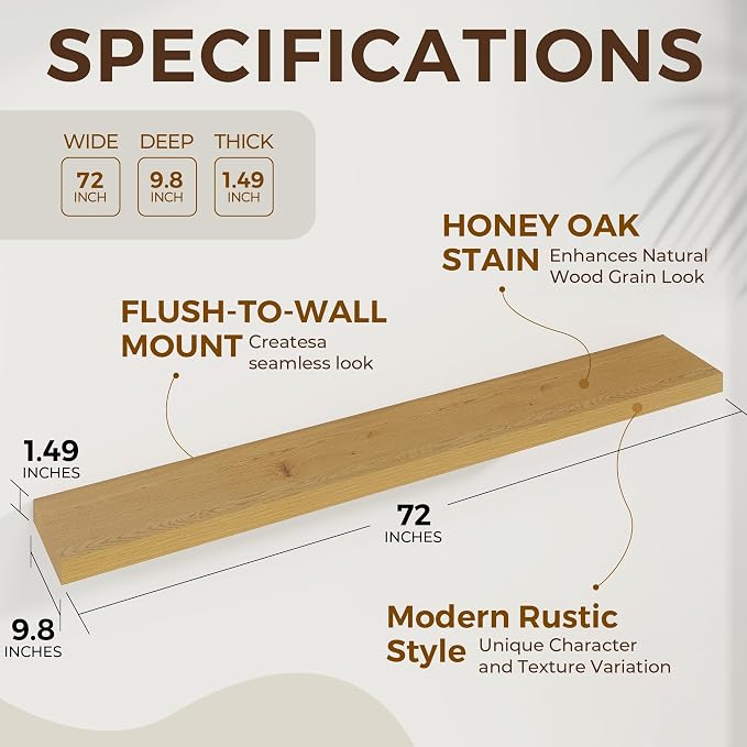Dreamland 72 Inches Floating Shelves - Image 5