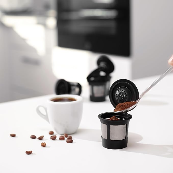 4 Black Reusable K Cups for Keurig Coffee Makers - Image 6