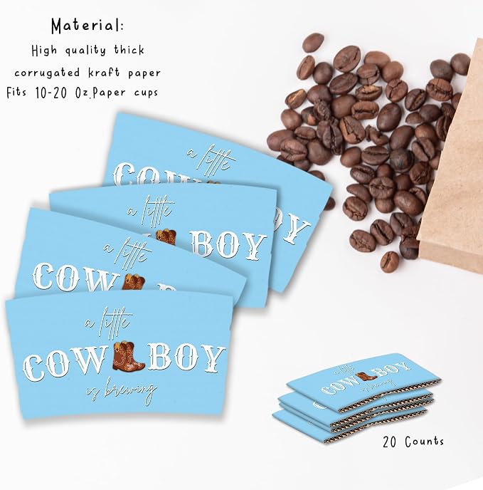 20 Counts A Baby Is Brewing, Coffee Cup Sleeves - Image 3