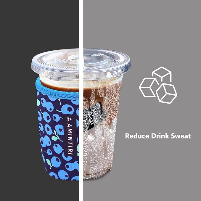 3 Pack Reusable Sleeve for Iced Coffee Cup, Coffee Neoprene Sleeve for Iced&Hot - Image 2
