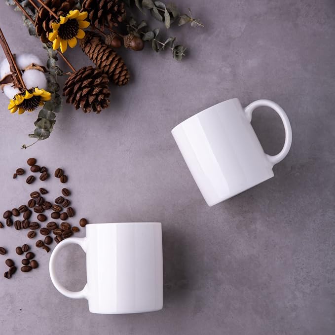 GBhome 12 OZ Off White Coffee Mugs, Ceramic Bulk Coffee Mugs - Image 2