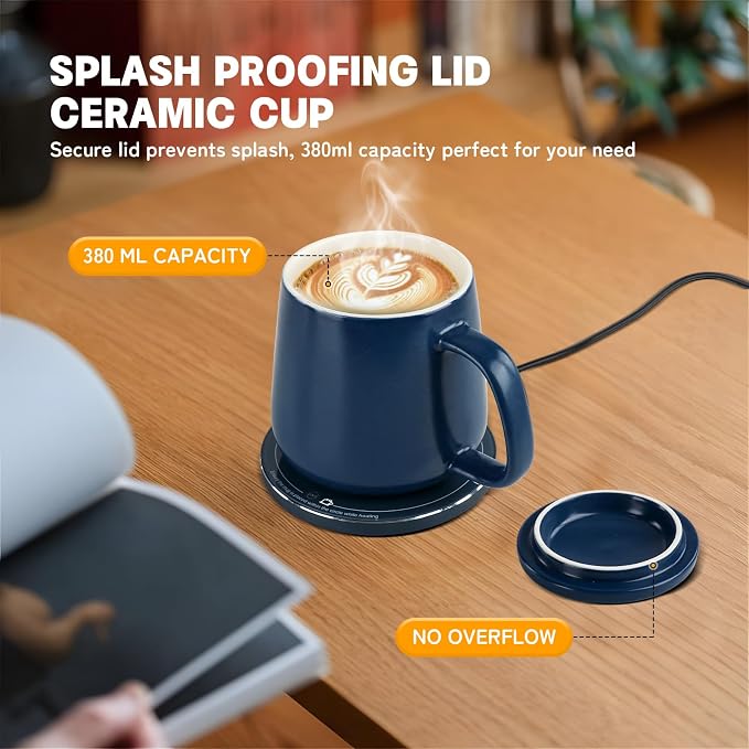 Smart-Warming Ceramic Mug & 15W Wireless Charger Combo - Image 5