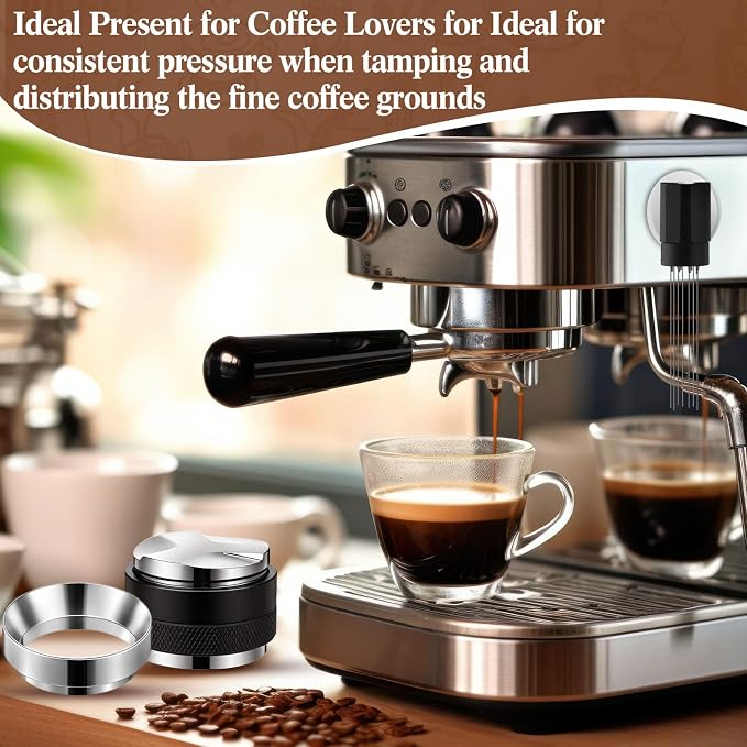 Zhehao 3 Pcs 53mm Espresso Accessories Kit, 2 in 1 Coffee Distributor and - Image 7