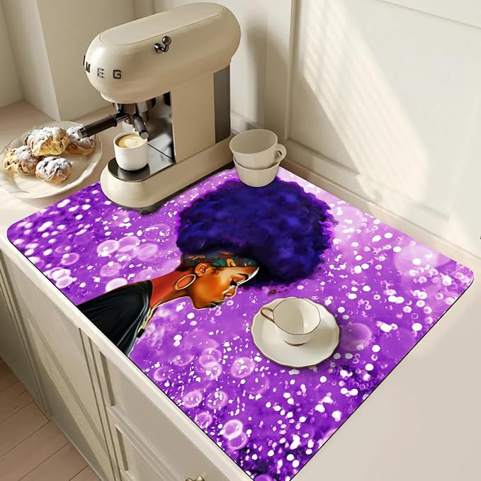 Coffee Mat, Coffee Bar Accessories Fit Under Coffee Maker Espresso Machine by Unknown
