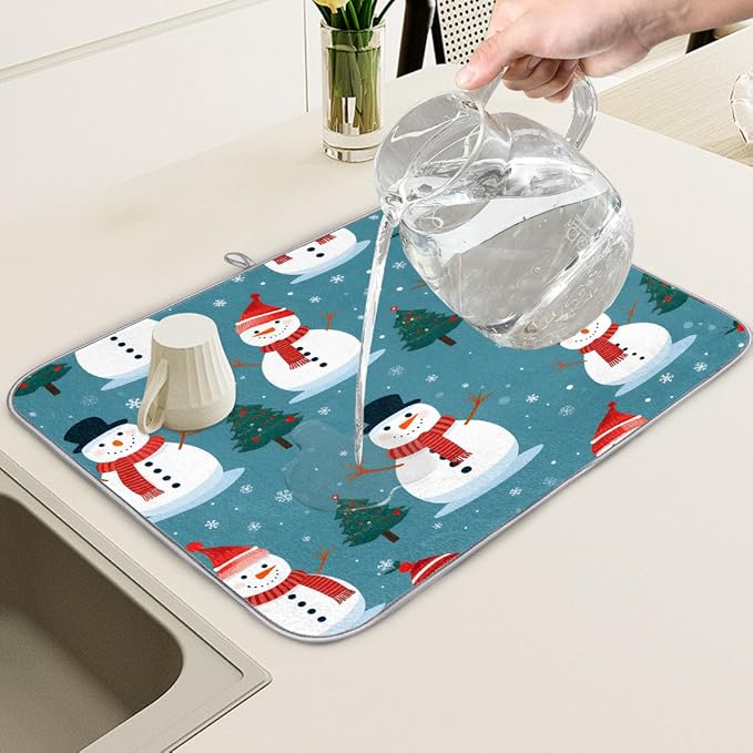 Dish Drying Mat, Kitchen Counter Quick Dry Pads - Image 5