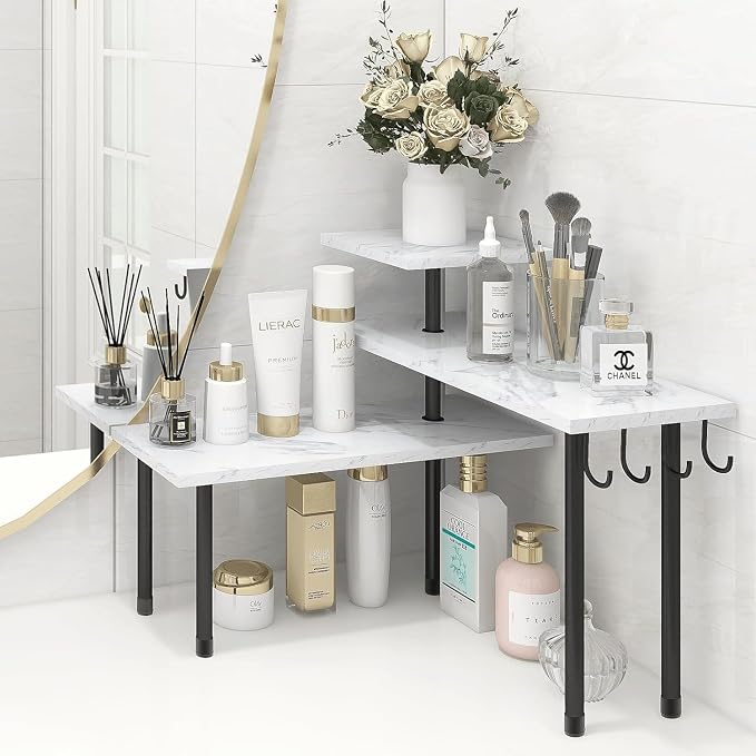 Homode Bathroom Counter Corner Shelf, 3 Tier Kitchen Countertop Organizer by Homode