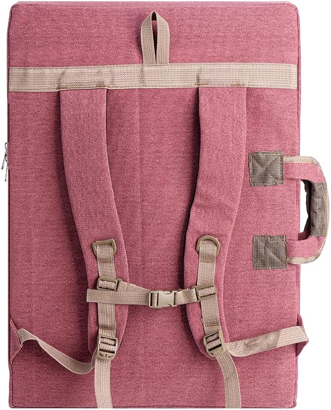 TRANSON Art Portfolio Case Artist Backpack Canvas Bag Large 26” x 19.5” - Image 5
