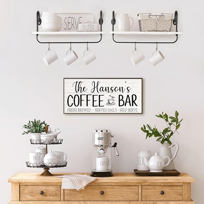 Olakee Floating Wall Shelves for Kitchen Bathroom Coffee Nook - Image 2