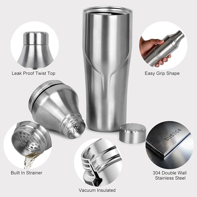 Lexenic 24oz Personalized Double Wall Cocktail Shaker - Image 5